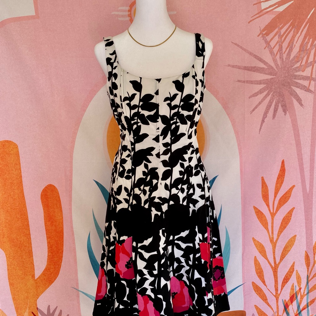 Nine West Fit-N-Flare Floral Dress, Size 8